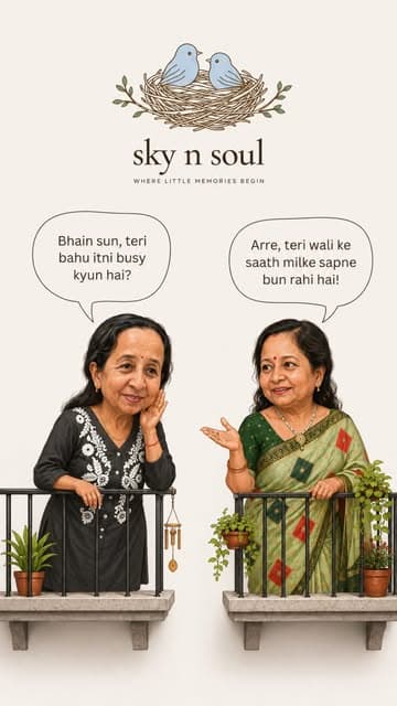 Sky n Soul comic of two neighbors talking from their balconies