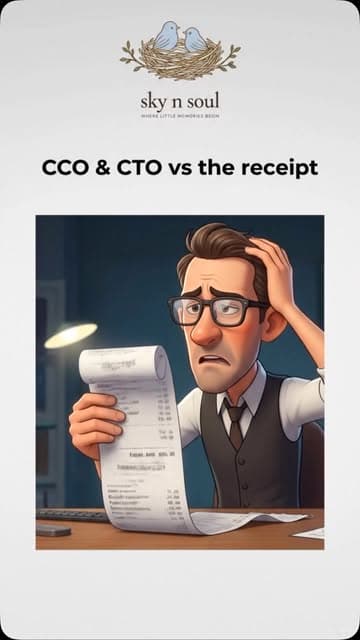 Instagram reel titled CCO and CTO vs the receipt