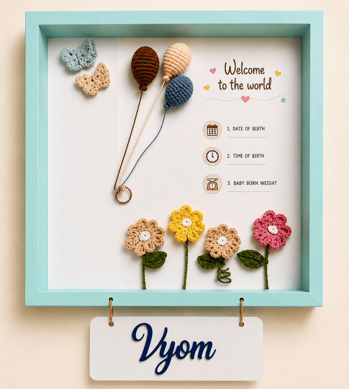 Customized nursery frame example 8