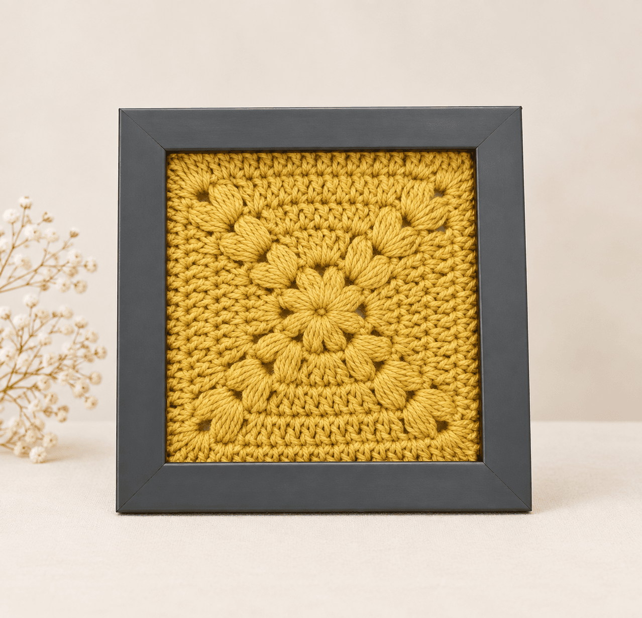 Customized Crochet Tea Coaster detail