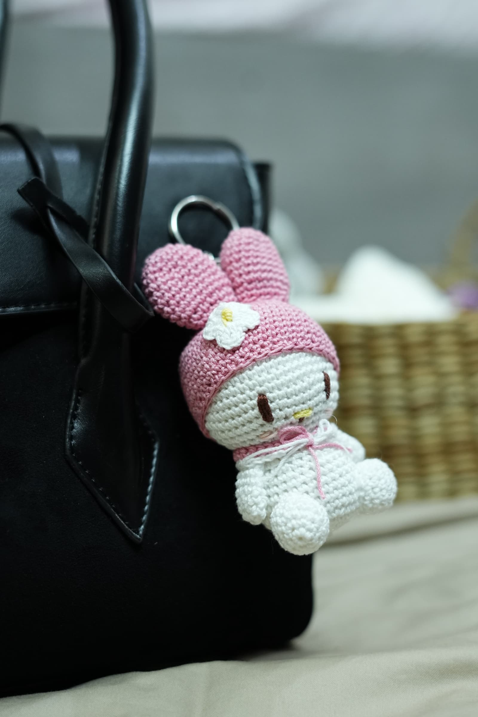 Cotton Candy Bunny Keychain
