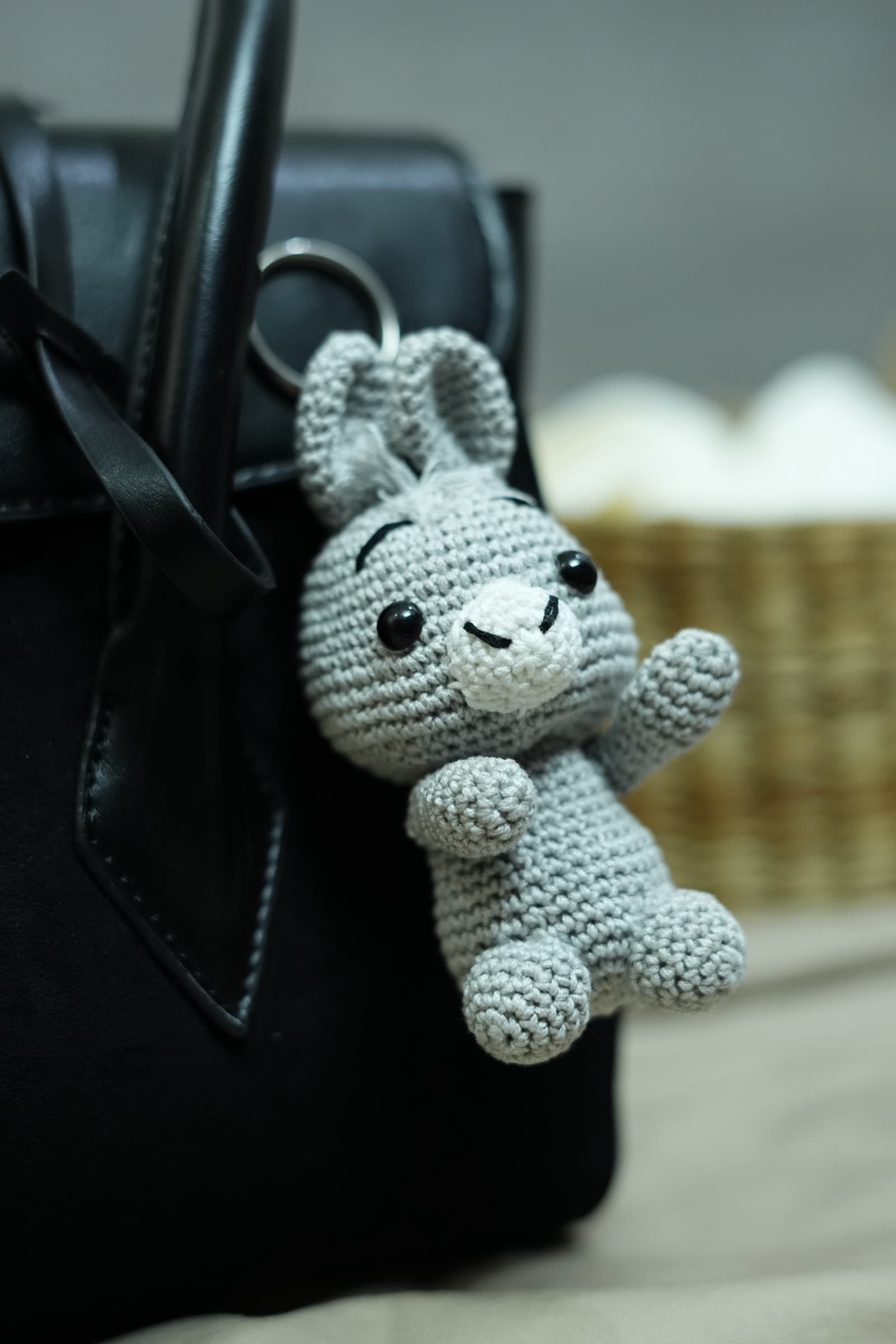 Dotty Donkey Keychain detail